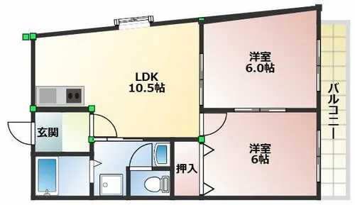 オークハイツ【2階】の間取り