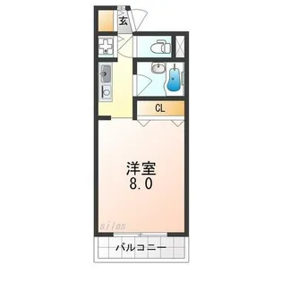 シャルル泉大津【4階】の間取り