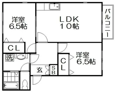 ヴィヴァンノールA棟【2階】の間取り