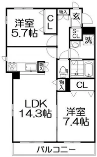 ディアコート【2階】の間取り