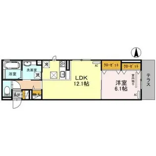 ジュメイラKYOTO2【1階】の間取り