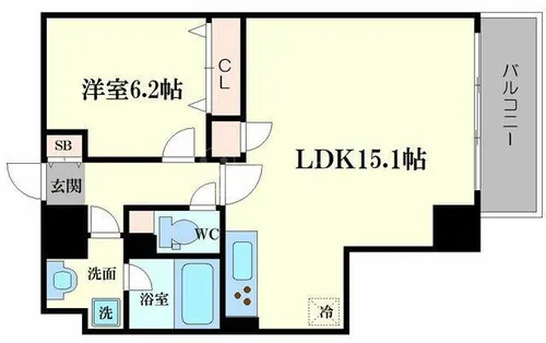 TY天六【6階】の間取り