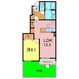 シュウ・メゾンⅡ【1階】の間取り