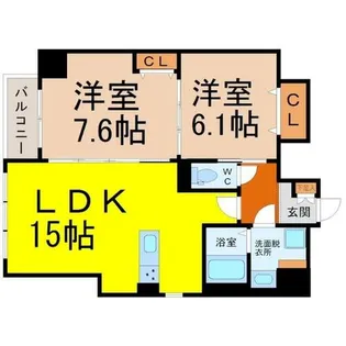 Grand Soleil大須白川【4階】の間取り