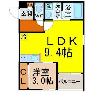 REGALEST黒川【1階】の間取り