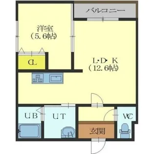 シュ・ノアール【1階】の間取り