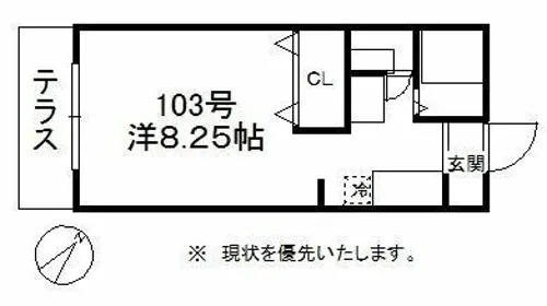 アーバン高宮【1階】の間取り