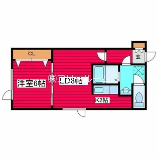 ブルースカイ月寒【501号室】の間取り