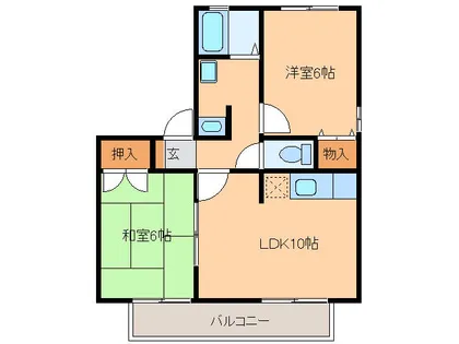 グリーンヴィラ糀【2階】の間取り