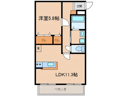 サン・friends K【202号室】の間取り