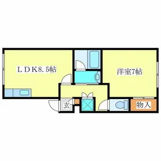 コーポ真栄【202号室】の間取り