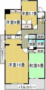 御器所サンハイツ【12階】の間取り