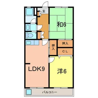野添マンションひろみ【401号室】の間取り