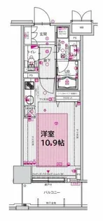 エスリード長堀タワー【8階】の間取り
