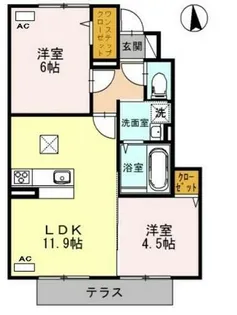 エコールKⅡ【1階】の間取り