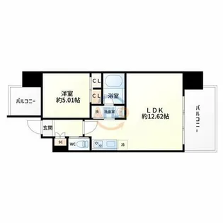 プレジオ三国EURO【13階】の間取り