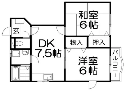 オリーブ長尾【1階】の間取り