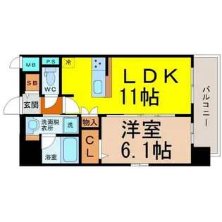 プレサンス名古屋STATIONルミアス【9階】の間取り