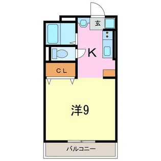 ハイツ清水Ⅱ【205号室】の間取り