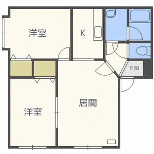 西宮の沢2-1AP【A201号室】の間取り