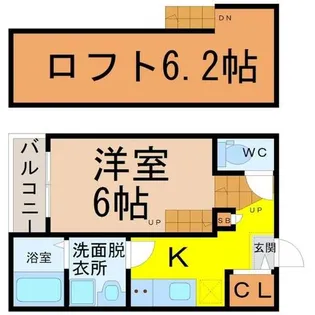 ステータス名駅西【2階】の間取り