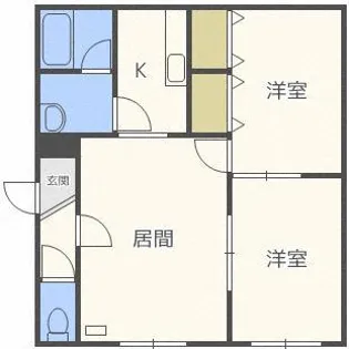 西宮の沢2-1AP【D102号室】の間取り