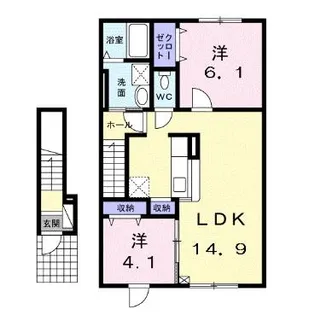 ベルモンターニュ【203号室】の間取り