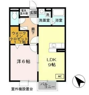 クレインウッド恵美酒 B棟【2階】の間取り