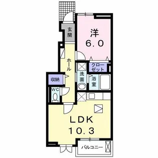 アイランド花月 Ⅱ【1階】の間取り