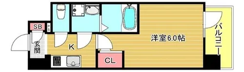 エスリード弁天町グランツ【2階】の間取り