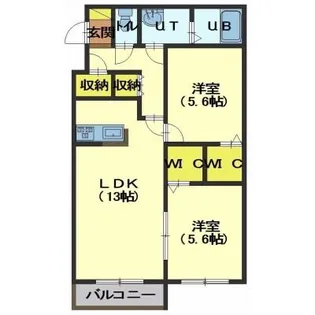 Clair千代台(クレル千代台)【103号室】の間取り