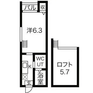 villa志賀本通【1階】の間取り