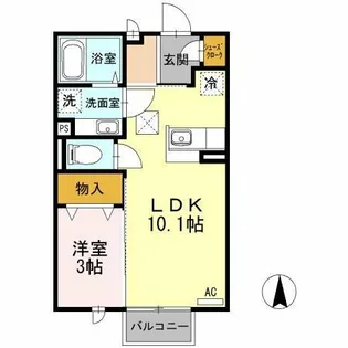 ぱるタウン B【1階】の間取り