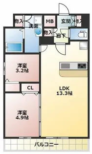 リヴェント福島野田【10階】の間取り