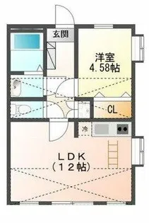 ハイツkirin A棟【1階】の間取り