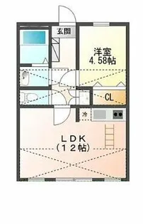 ハイツkirin A棟【1階】の間取り