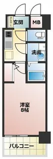 S-RESIDENCE江坂Alegria【6階】の間取り