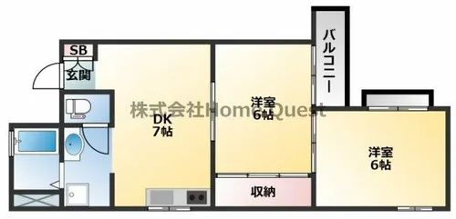 サンハイツ松山【3階】の間取り