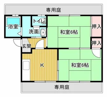 フレグランス内原【105号室】の間取り