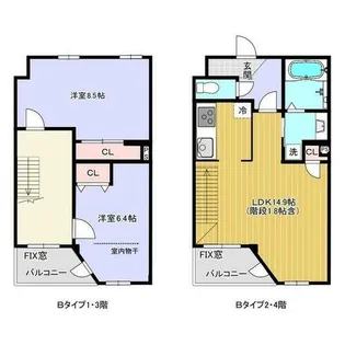 レジデンス グリシナ【1階】の間取り