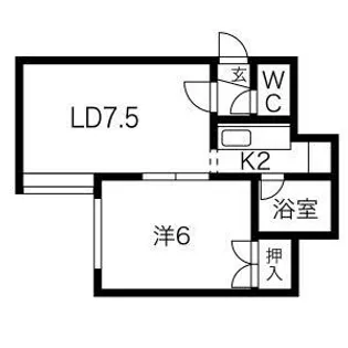 メロディハウス【103号室】の間取り