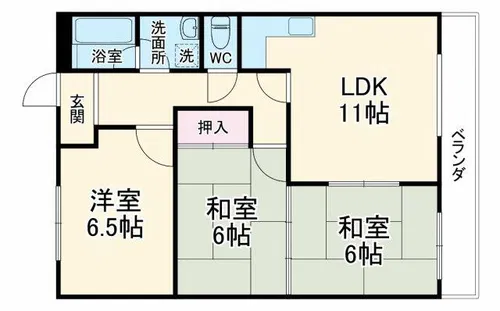 ウエストサイド緑地【2階】の間取り