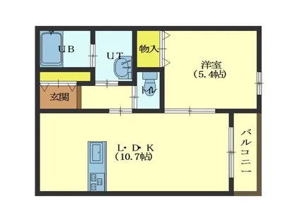 パーク五稜郭館【101号室】の間取り