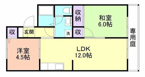 セジュールヒガシⅠ【2階】の間取り