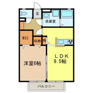 エスポワールⅡ【A203号室】の間取り