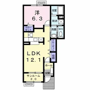 N3-コンドミニアム【1階】の間取り