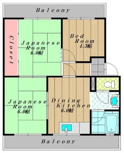 末広マンション【101号室】の間取り