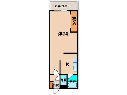 ハイム桔梗Ⅰ【406号室】の間取り