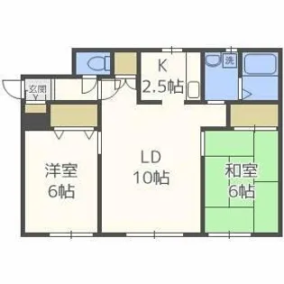 ノース86 B棟【101号室】の間取り