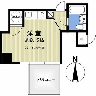 メゾンドール四条大宮【4階】の間取り